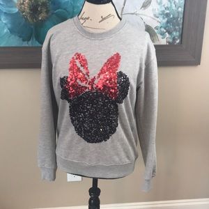 Size 8 Minnie Sequence Sweat Shirt EUC